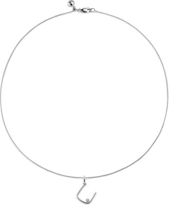 Monica Vinader Lab Grown Diamond Initial Pendant in Sterling Silver U at Nordstrom