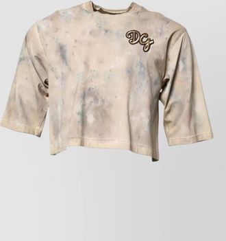 Dolce & Gabbana tie-dye cropped t-shirt