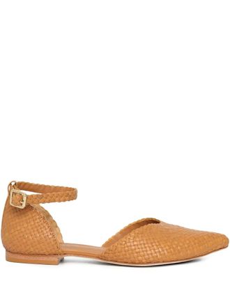 Sarah Chofakian Sandali slides Matcha con cinturino alla caviglia - Marrone