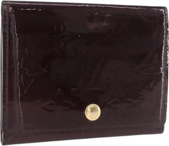 Louis Vuitton Pre-owned Card Case - Dames - Vintage Accessoires - Paars - ONE Size - Leer - Vintage