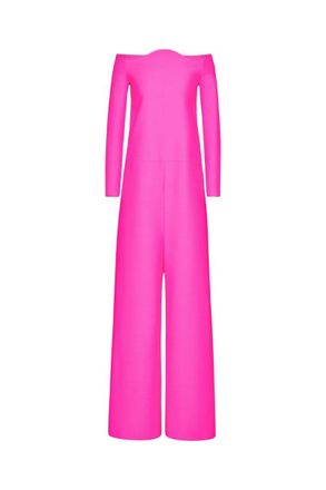 Valentino Garavani Valentino Wool And Silk Blend Jumpsuit Pink Pp 1B0Ve2421Cf_Uwt