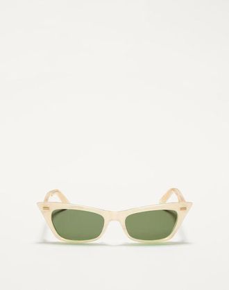 Valentino Cat-Eye Acetate Frame Woman PEARL GREY/GREEN 51