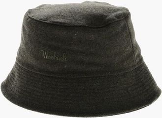 Woolrich Wool Blend Bucket Hat with Embroidered Logo size S