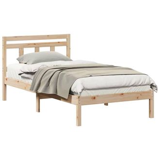 Berkfield Home Traditional Brown 90 x 190 cm Solid pine wood in Light Brown