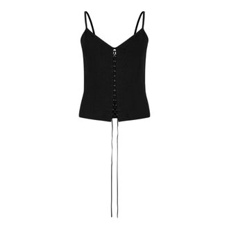 Alexander McQueen Alexander Mc Queen Top Zwart - Dames - Tops zonder mouwen - Zwart - S - Tops