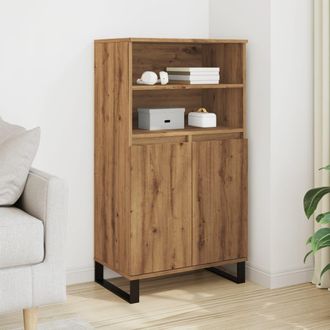 Berkfield Home Highboard Artisan Oak 60x36x110 cm Engineered Wood in Brown | Size: 60 x 36 x 110 cm