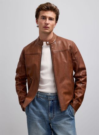 Sly & Co Mens Genuine leather biker jacket