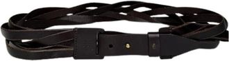 Gucci Pre-owned Belts, female, Brown, Size: ONE SIZE Pre-owned Vintage Braided Belt