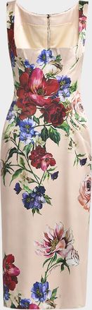 Dolce & Gabbana Rasovi Bouquet Fantichi Sleeveless Midi Dress