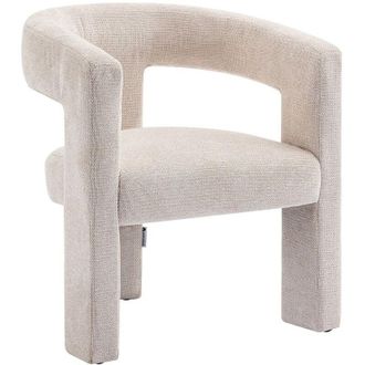 Vente-Unique Poltrona in Tessuto testurizzato Beige - FAVINA