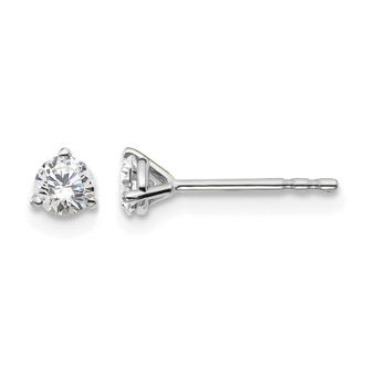 Diamond2Deal 14k Gold 1/3 ct Round Lab Grown Diamond Stud Earrings VS Clarity, D-E Color