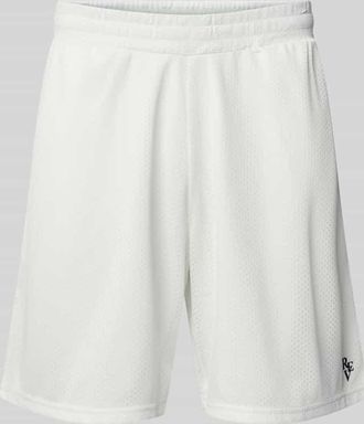 Review Shorts aus Mesh mit Logo-Print in Offwhite, Gr&ouml;&szlig;e XXL