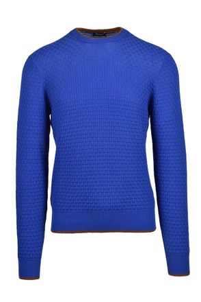 Drumohr Cotton Crewneck Sweater - Blue