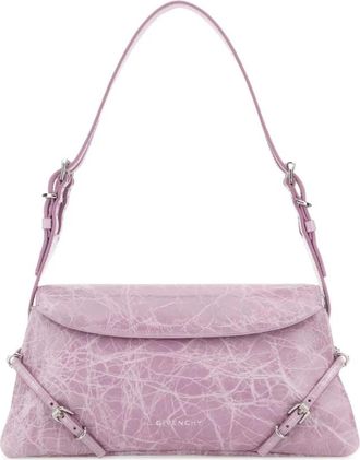 Givenchy Foldover Schoudertas - Dames - Schoudertassen - Paars - ONE Size - Leer - Tassen