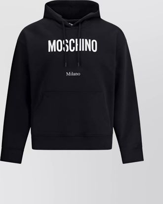 Moschino cotton logo print hoodie