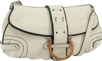 Ferragamo Pre-owned Shoulder Bag - Dames - Vintage Schoudertas - Beige - ONE Size - Leer - Vintage