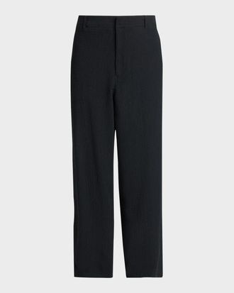 Giorgio Armani Men & apos;s Seersucker Wide-Leg Trousers