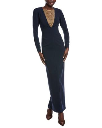 Carla Ruiz Chain Bib Maxi Dress