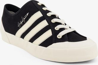 adidas Unisex Canvas Sneakers With Side Stripes Black Canvas-Rubber Trainers Canvas/rubber