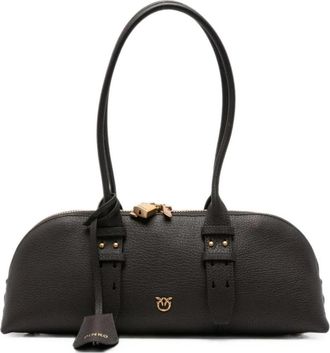 Pinko Bowling Horizontal - Dames - Schoudertassen - Bruin - ONE Size - Leer - Tassen