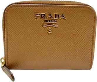 Prada Pre-owned Vintage Portemonnee - Dames - Vintage Accessoires - Bruin - ONE Size - Leer - Vintage