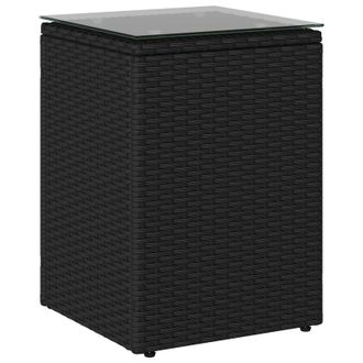 vidaXL Mesa Lateral Negro Rat&aacute;n Sint&eacute;tico Vidaxl