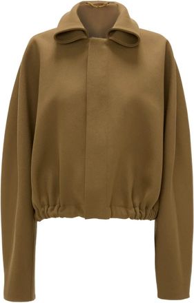 Victoria Beckham roll-neck bomber jacket - Neutrals