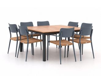 Bellagio la vita attrattiva Bellagio Cino/Linosa 160x160cm dining tuinset 9-delig stapelbaar