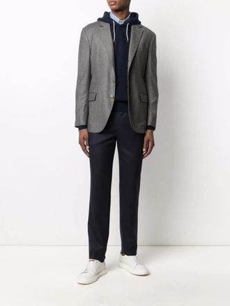 Brunello Cucinelli Virgin Wool Trousers - Black
