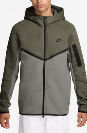 Nike Tech Windrunner Zip Hoodie in Medium Olive/Light Army at Nordstrom, Size Xx-Large