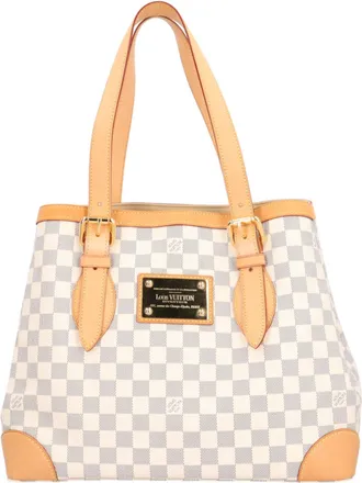 Louis Vuitton White Damier Azur Canvas Tote Bag (Pre-Owned)
