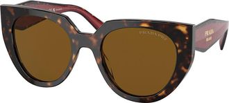 Prada PR 14WS Polarized 2AU5Y1 Womens Sunglasses Tortoiseshell Size 52