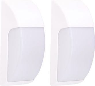 Forlight Area - (2uds) Aplique De Pared Exterior Para Bombilla E27. Aplique Exterior De Pared O Techo Para Jard&iacute;n Y Terraza. L&aacute;mpara De Pared Impermeable Ip65.