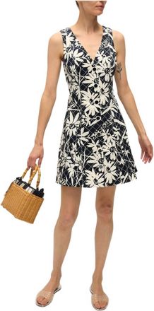 Veronica Beard Lou Mini Dress In Navy/dove