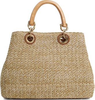 Dune London Demmy Woven Top Handle Bag in Natural at Nordstrom Rack