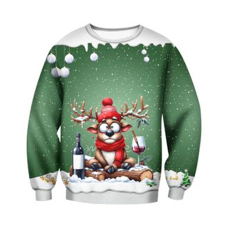 Generic Ugly Christmas Jumper Women Men Xmas Jumpers for Women Men Womens Christmas Sweatshirt Mens Ladies Rude Funny Novelty Personalised Cute Oversized Rein