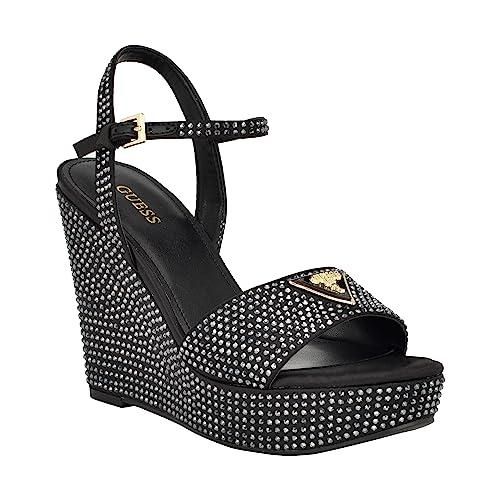 Guess black wedge sandals online