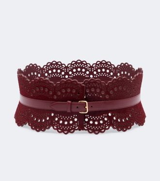 Alaia Ala&iuml;a Cintura a corsetto in pelle
