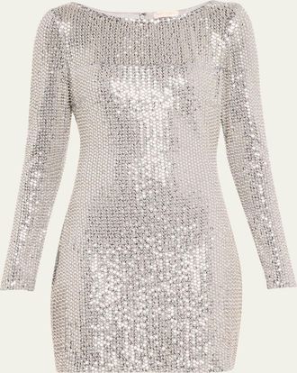 Ramy Brook Forrest Rhinestone Mini Dress