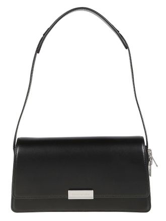 Alexander Wang Black Siren Medium Flap Cow Leather Shoulder Bag