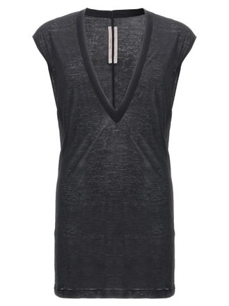 Rick Owens Black Sleeveless T-Shirt
