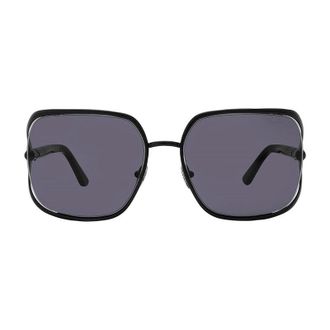 Tom Ford FT109201A Square Semi-Rim Sunglasses - Black