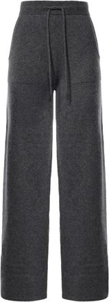 Max Mara Wijde Kasjmier Broek - Dames - Broeken - Grijs - Maat: XS Kasjmier