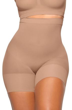 SKIMS Everyday Sculpt Mid Thigh Shorts in Sienna at Nordstrom, Size Xx-Small