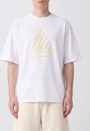 Jacquemus T-shirt in cotone a girocollo con stampa grafica del logo
