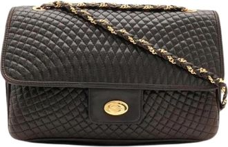 Bally Pre-owned Shoulder Bag - Dames - Vintage Schoudertas - Zwart - ONE Size - Leer - Vintage