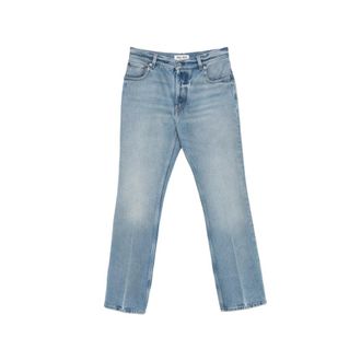 Miu Miu Logo-detail Straight-leg Jeans