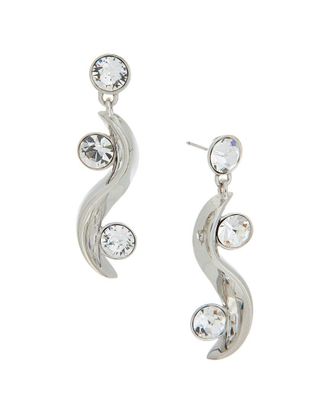 Oscar De La Renta Oscar De La Renta Crystal Wave Drop Earrings