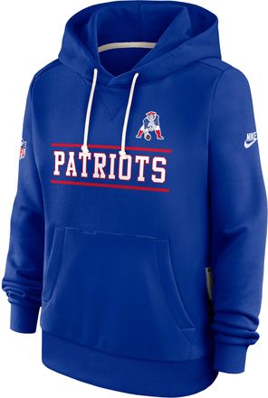 Nike New England Patriots Sideline Standard Issue Alt Nike Womens Dri-FIT NFL Pullover Hoodie in Blue | 03C34DAQ8K-PT1