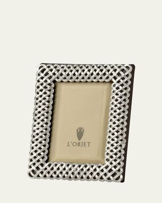 L'OBJET Platinum Braid 2 x 3 Picture Frame